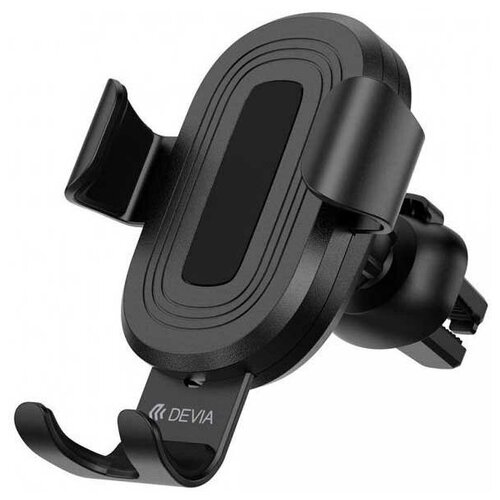 Автодержатель Devia Gravity Sensor Car Air Vent Wireless Charger Phone Holder(10W) - Black