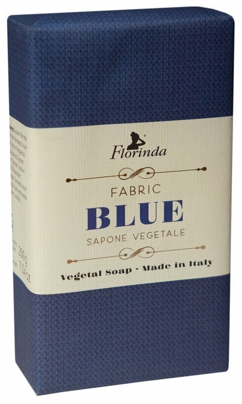 Мыло FLORINDA "Итальянские ткани" Fabric blue/ Синий бархат 200 г