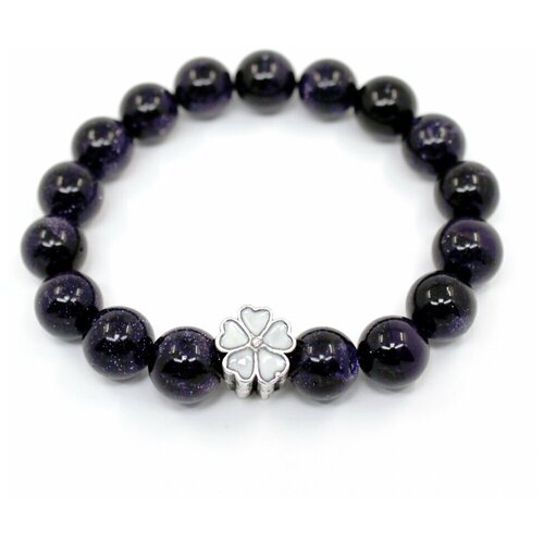 фото Handinsilver ( посеребриручку ) браслет из синего авантюрина 10мм с цветком