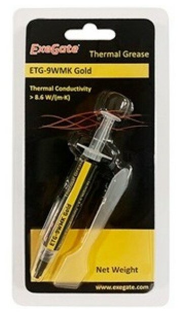 Exegate EX282345RUS Термопаста ETG-9WMK Gold, шприц с лопаткой, 20г - фото №2