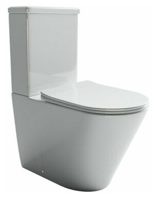 фото Напольный пристенный унитаз Ceramica Nova HIGHLIGHT Rimless, с бачком, с сиденьем-крышкой с микролифтом