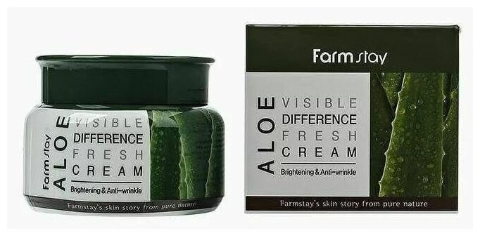 Крем увлажняющий для лица с экстрактом алоэ FarmStay Visible Difference Fresh Cream Aloe