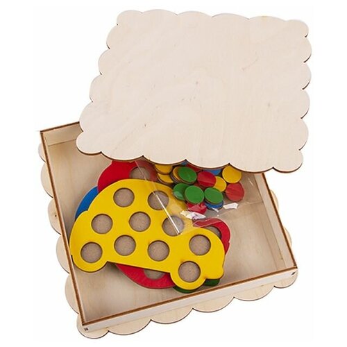 Мозаика из дерева Машины, развивающие обучающие игры для детей, деревянная головоломка-пазл кружки и цифры набор счетного материала деревянная коробка