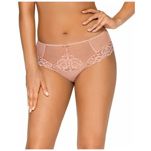 фото Трусы слипы ava lingerie, средняя посадка, кружевные, размер 44, розовый