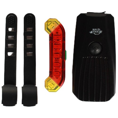 фото Фонарь велосипедный акб usb 1478 police