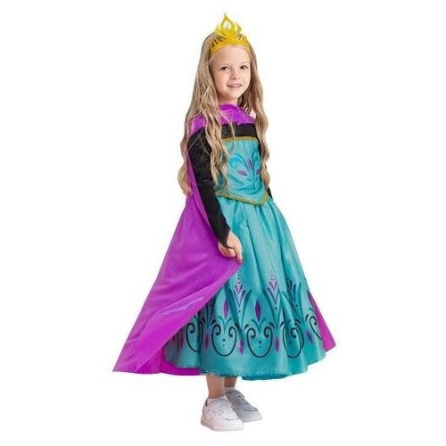 Карнавальный костюм «Эльза», платье-трансформер, жакет, диадема, р. 32, рост 128 см