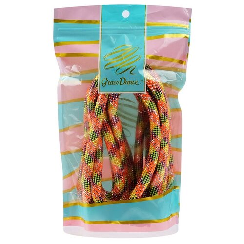 фото Скакалка гимнастическая утяжелённая, длина 3 м, цвет мультицвет, с люрексом grace dance