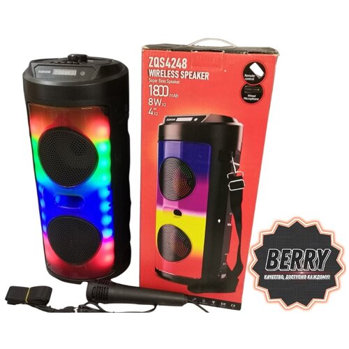 портативная колонка bluetooth zqs 4248 с пультом ДУ и микрофоном 279000₽