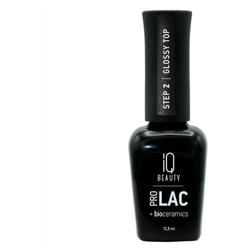 IQ BEAUTY Верхнее покрытие PROLAC+bioceramics Step 2 Glossy Top, прозрачный, 12.5 мл