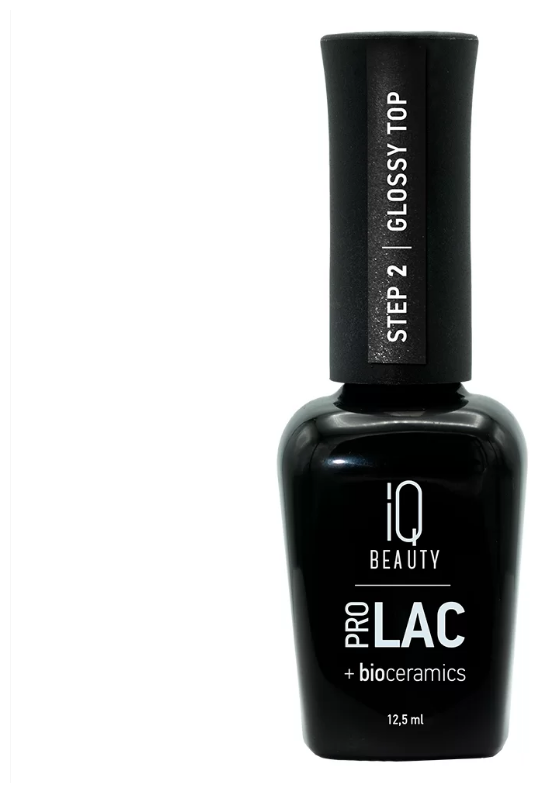 IQ BEAUTY Покрытие финишное для лака профессиональное глянцевое / Glossy top PROLAC + bioceramics 12.5 мл - фото №1