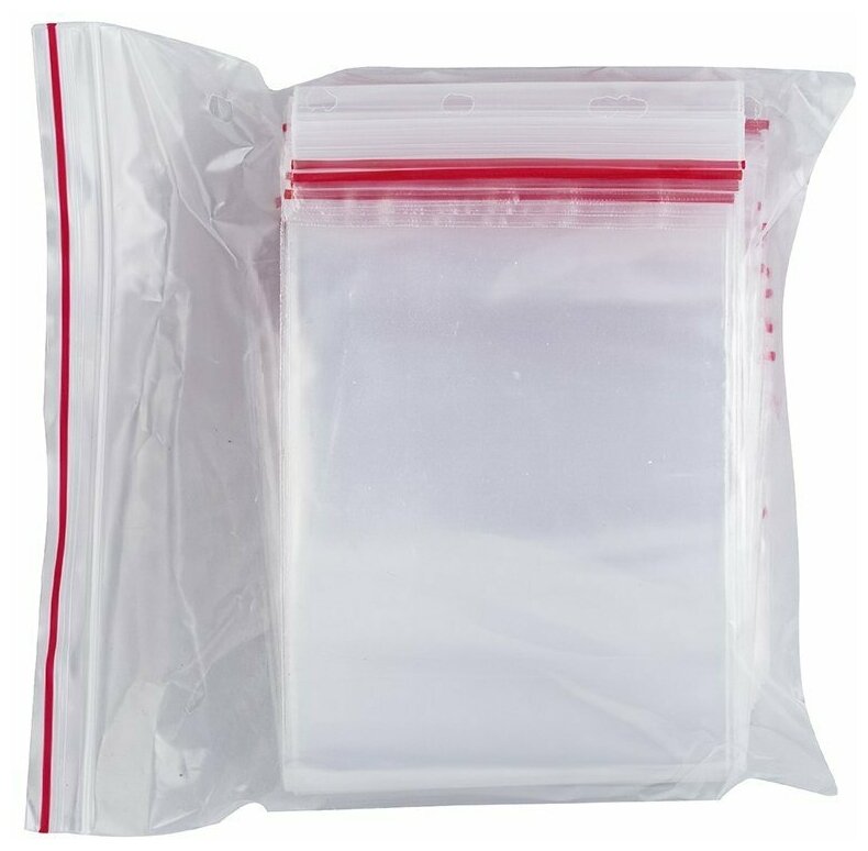 Пакеты с замком ZipLock(ЗипЛок), 15*20 см, гриппер, упаковка 100 штук, марка "Н" - фотография № 1