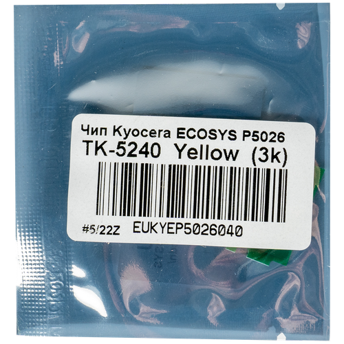 Чип булат TK-5240Y для Kyocera ECOSYS P5026 (Жёлтый, 3000 стр.) чип булат tk 5160y для kyocera ecosys p7040 жёлтый 12000 стр