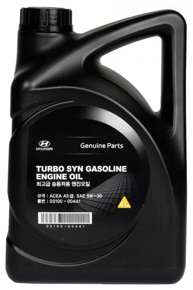 Hyundai/Kia 05100-00441 Масло моторное синтетическое "Turbo SYN Gasoline 5W-30", 4л