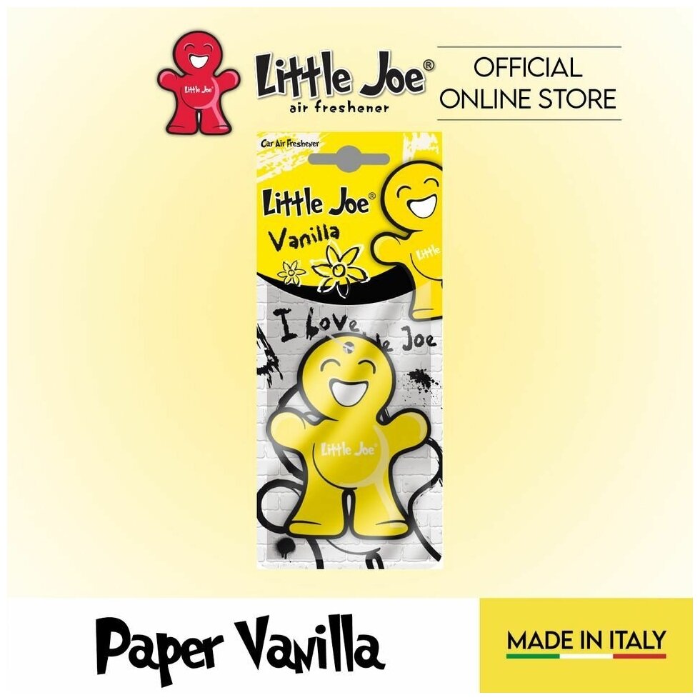 Ароматизатор бумажный подвесной человечек Little Joe Paper Vanilla, Ваниль