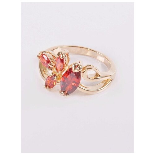 Кольцо помолвочное Lotus Jewelry, гранат, размер 19, красный кольцо lotus jewelry фианит гранат размер 19 красный
