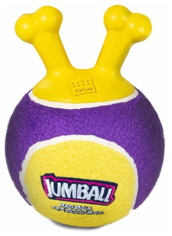 Игрушка для собак Джамболл теннис мяч с захватом 18 см GiGwi Jumball (1 шт) - фотография № 7