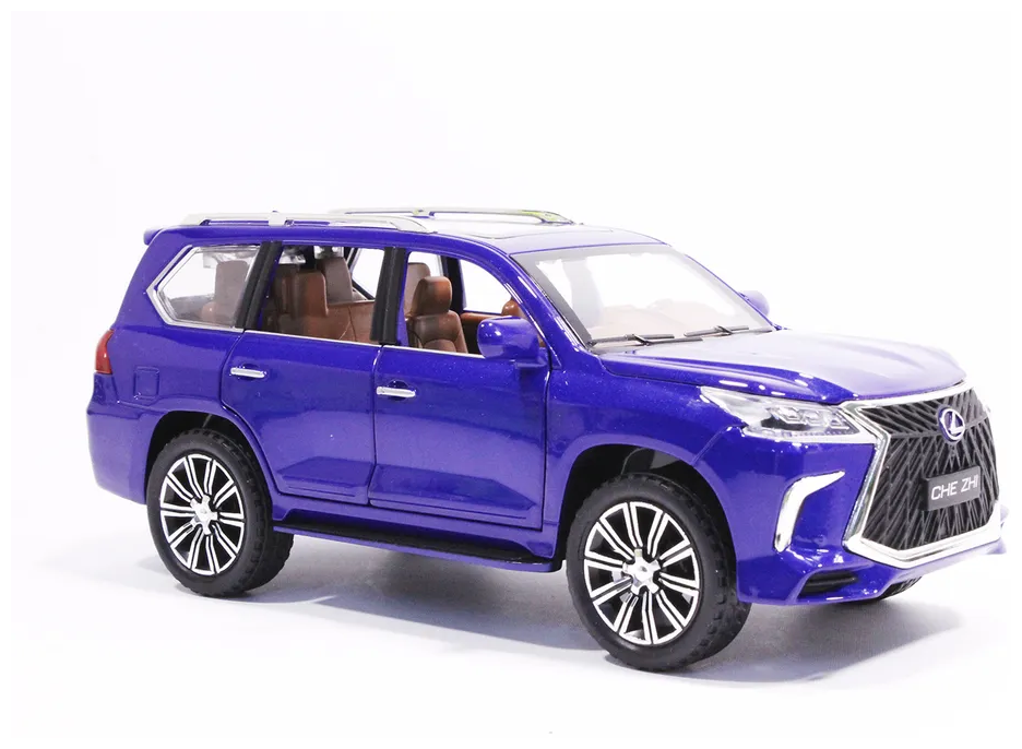 Лексус Lexus LX 570 21 см (1:24) металлическая инерционная машинка джип с открывающимися дверьми, капотом и багажником, звук и свет