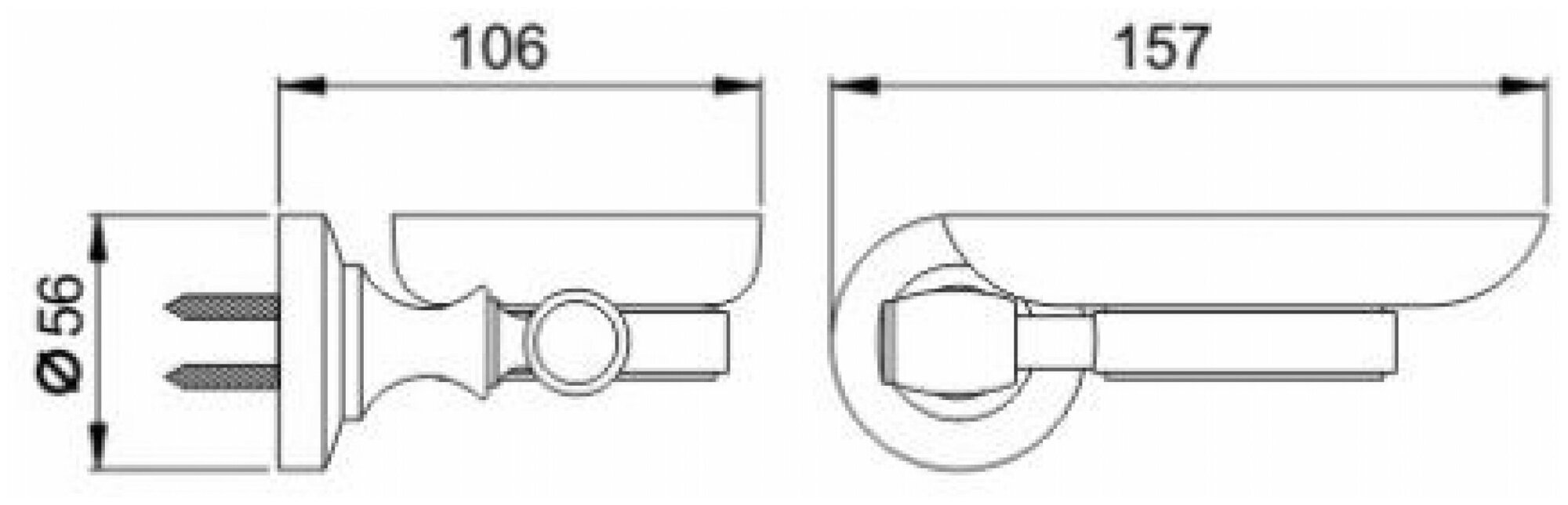 фото Настенная мыльница Potato матовое стекло P2602 антикварная бронза