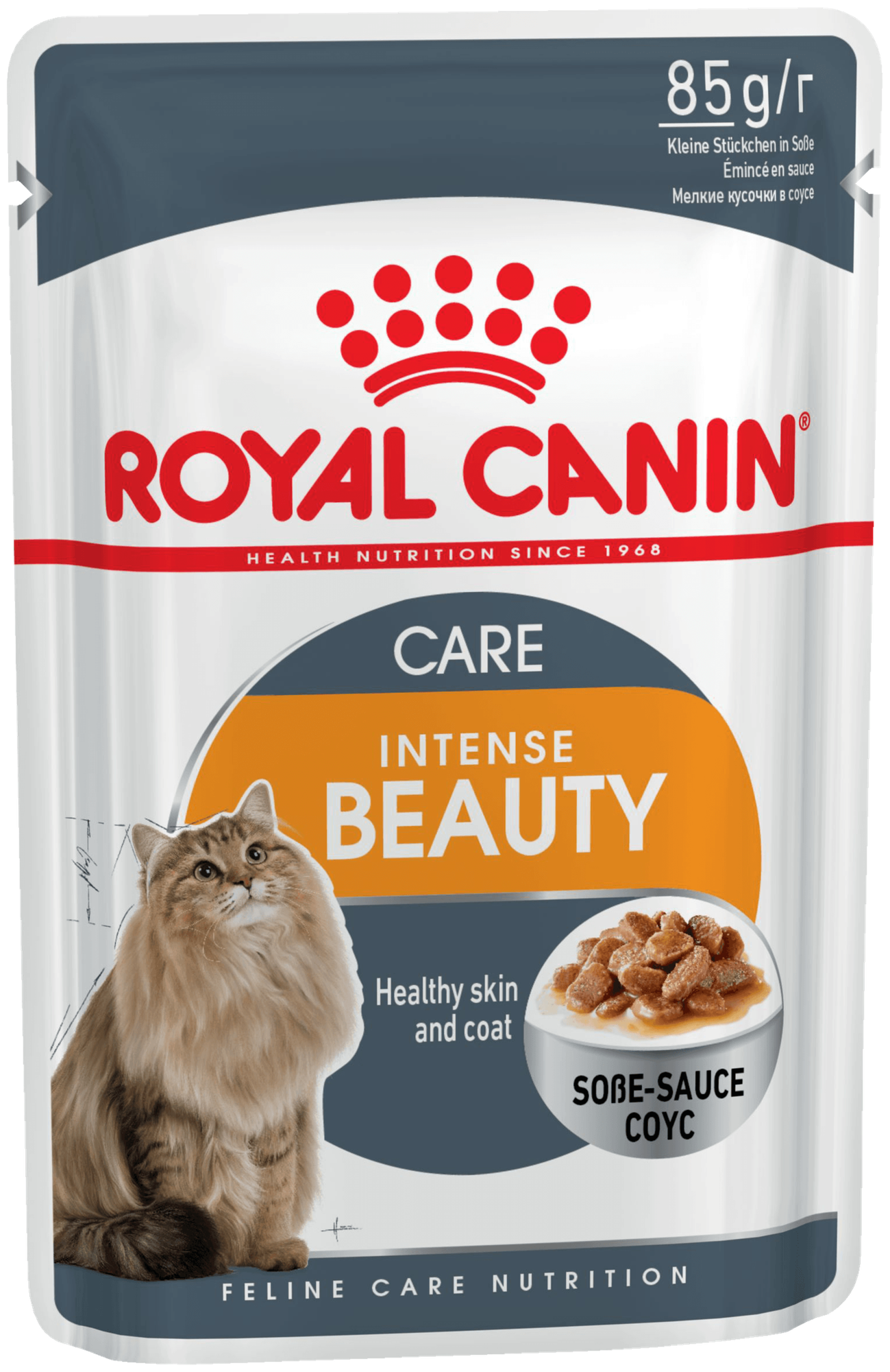 Пауч Royal Canin Intense Beauty для взрослых кусочки в соусе 85г 485001