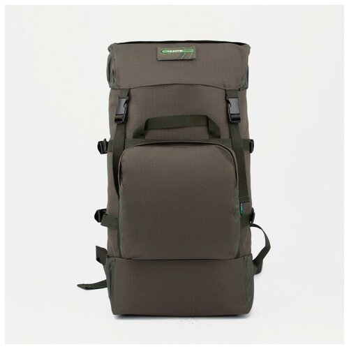 Рюкзак туристический, 40 л, отдел на молнии, 3 наружных кармана, цвет зелёный