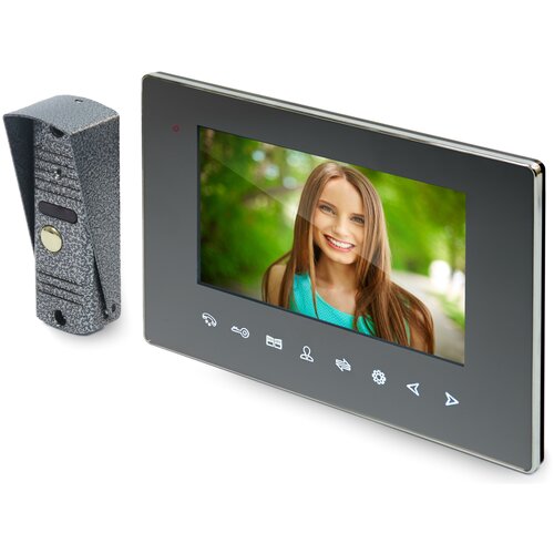 EP-6814LG-AHD-IP с записью по движению - домофон с диагональю 8, домофон для квартиры, подключение дополнительных камер в подарочной упаковке