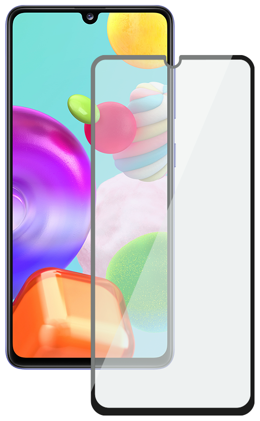 Защитное стекло 3D Full Glue для Samsung Galaxy A41 (2020), 0.3 мм, черная рамка, Deppa 62632