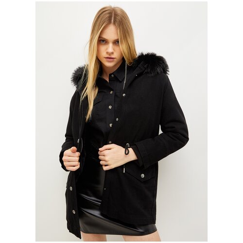 фото Куртка типа парка liu jo жен., liujouf2080d462287308 ,цвет: den.black ice wash ,размер: 38