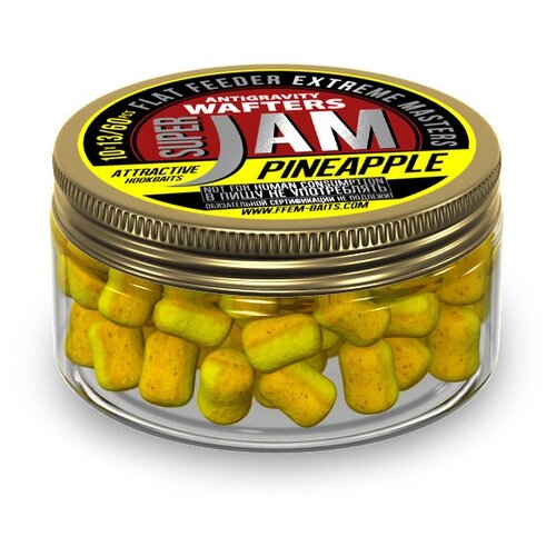 бойлы насадочные wafters shrimp FFEM Бойлы нейтральной плавучести Jam Wafters Pineapple 10x13 (60шт)