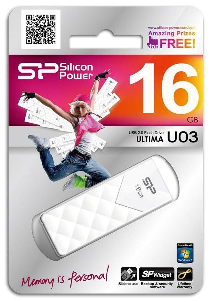 USB Flash drive Silicon Power 16 ГБ Ultima U03 White