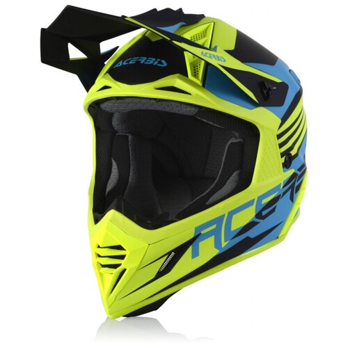 Шлем Acerbis X-TRACK Light Blue/Fluo Yellow S