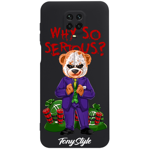 Черный силиконовый чехол для Xiaomi Redmi Note 9 Pro Tony Style Why so serious черный силиконовый чехол для xiaomi redmi note 10 pro tony style why so serious