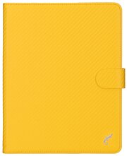 Универсальный чехол-книжка для планшетов 9-11 дюймов ( 252 * 195 мм ), карбон желтый