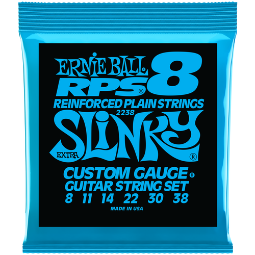 Ernie Ball 2238 струны для электрогитары RPS8 Extra Slinky ernie ball 2629 nickel wound slinky regular 10 74 струны для 8 струнной электрогитары