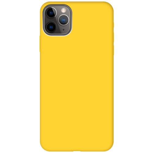 Силиконовый чехол на Apple iPhone 11 Pro Max / Эпл Айфон 11 Про Макс Soft Touch желтый силиконовый чехол на apple iphone 11 эпл айфон 11 с рисунком 2005 soft touch голубой