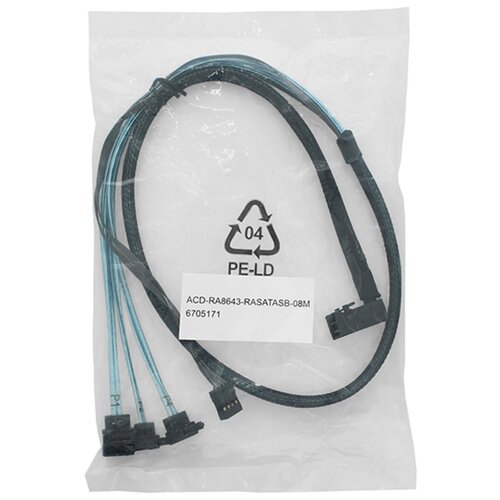 кабель acd sff8643 satasb 08m int sff8643 to 4 sata sb Кабель ACD ACD-RA8643-RASATASB-08M (6705171), OEM