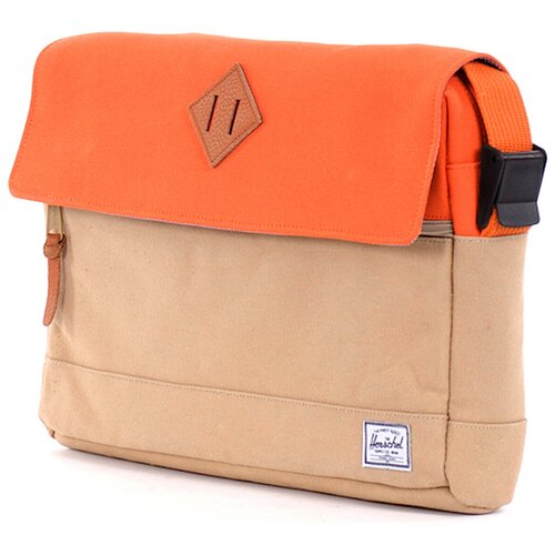 фото Сумка herschel morgan (20oz canvas) (9 l бежевый с оранжевым)