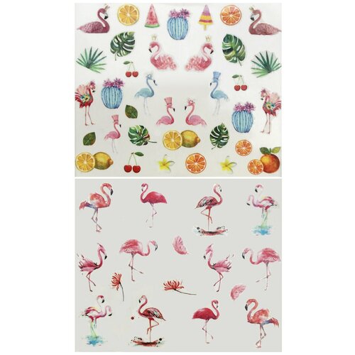 Набор наклеек для ногтей Фламинго 2 шт 247₽