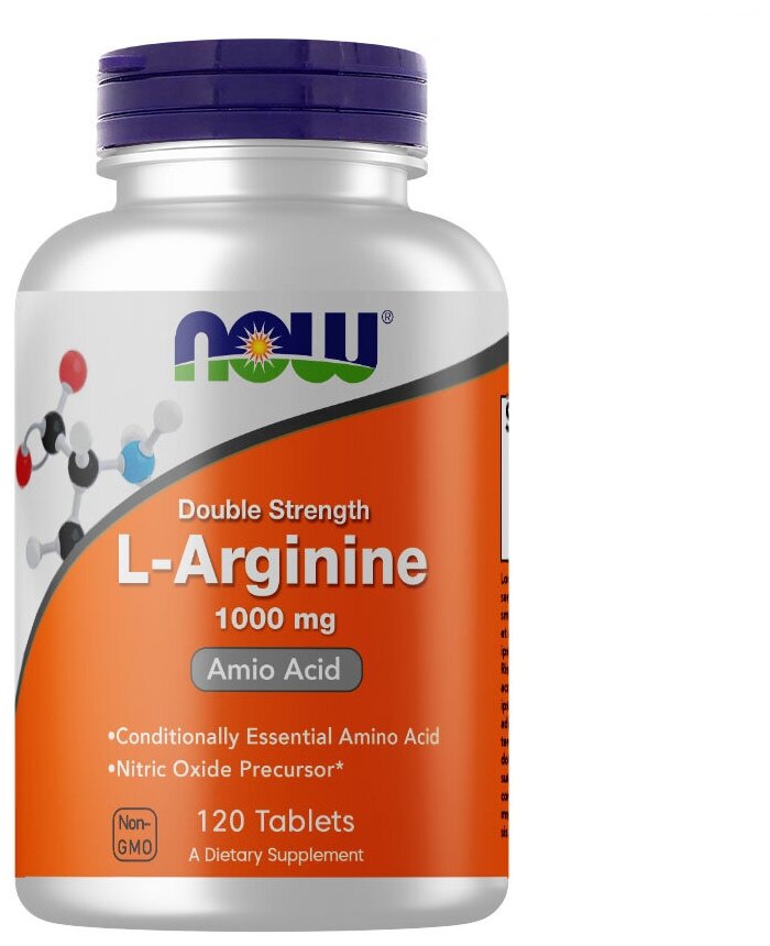 Now Arginine 1000 mg 120 tabs Нейтральный