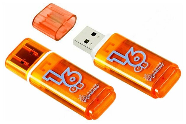 USB Flash Drive 16Gb - SmartBuy Glossy Orange SB16GBGS-Or