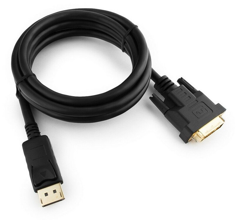 Cablexpert Кабель DisplayPort->DVI CC-DPM-DVIM-6 1.8м 20M/25M черный экран пакет