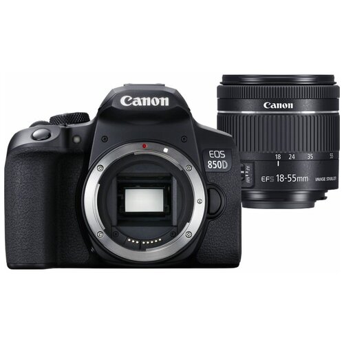 Canon Фотоаппарат зеркальный Canon EOS 850D Kit 18-55mm IS STM фотоаппарат canon eos 850d kit ef s 18 55mm f 4 5 6 is stm черный