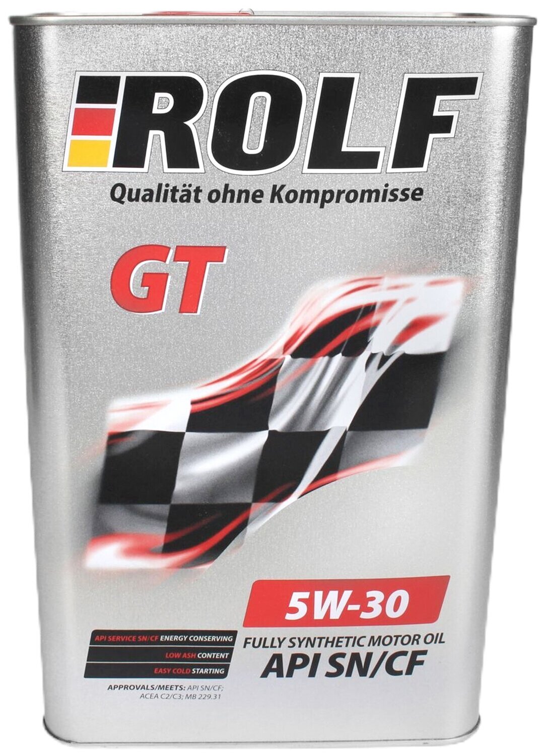 Моторное масло Rolf GT 5W-30, 4 л, синтетическое - фото №1