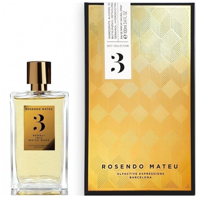 Парфюмерная вода Rosendo Mateu 3 Neroli, Iris, White Musk 100 мл.