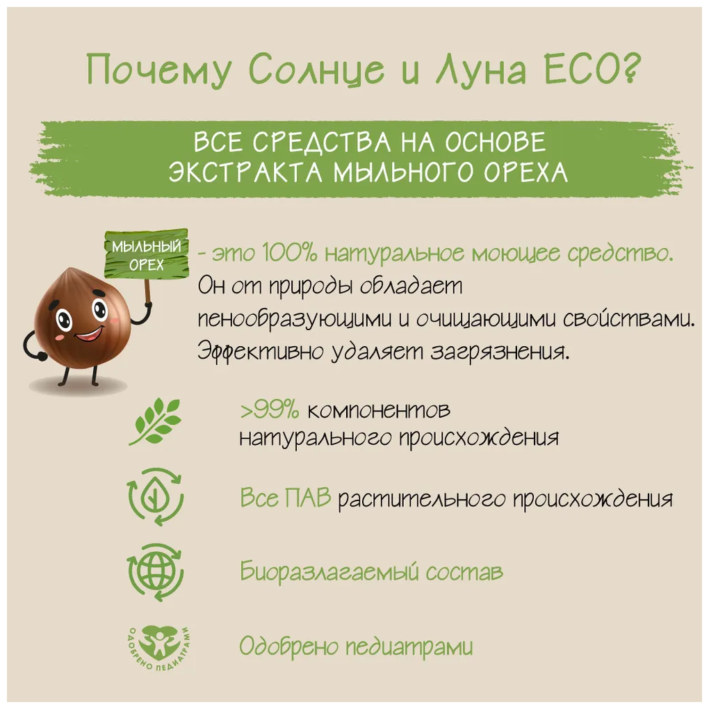 Средство для мытья посуды Солнце и Луна ECO детское с маслом грейпфрута 500мл - фото №6