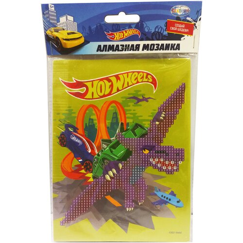 Набор для творчества CENTRUM Алмазная мозаика Hot Wheels, 20х15 см набор для творчества centrum алмазная мозаика hot wheels 1 шт