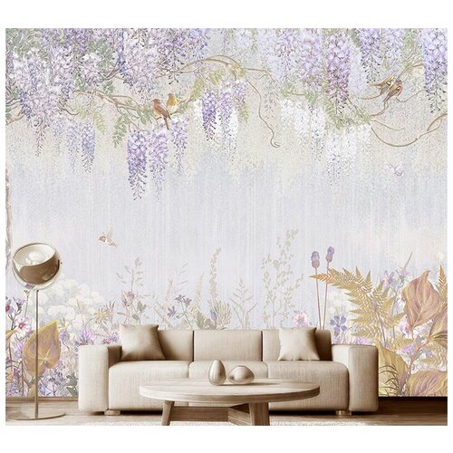Фотообои на стену Модный Дом Настенные цветы 300x250 см (ШxВ)
