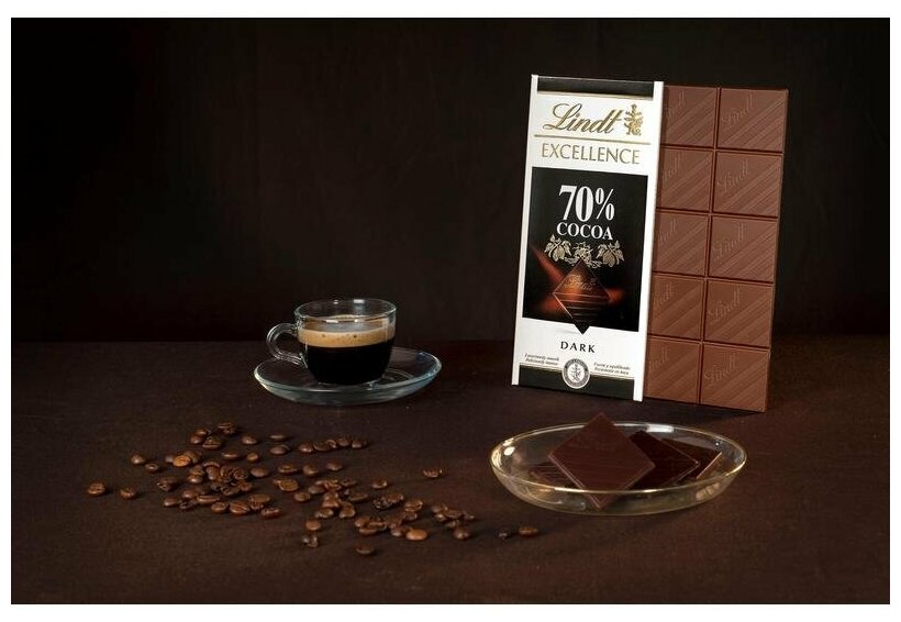 Lindt Excellence горький шоколад 70% какао, 100 г - фотография № 12