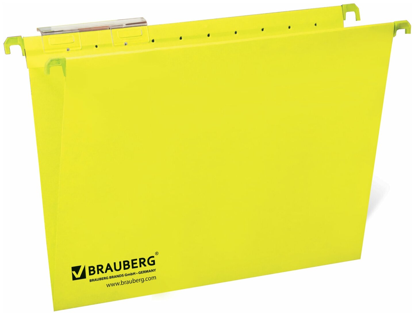 Подвесные папки Brauberg А4/Foolscap (406х245 мм), до 80 листов, 10 шт, желтые, картон (231794)