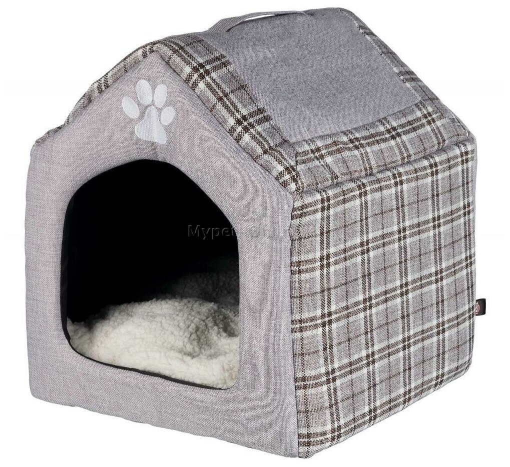 Домик для кошек и собак Trixie Silas, размер 40×45×40см, серый / кремовый