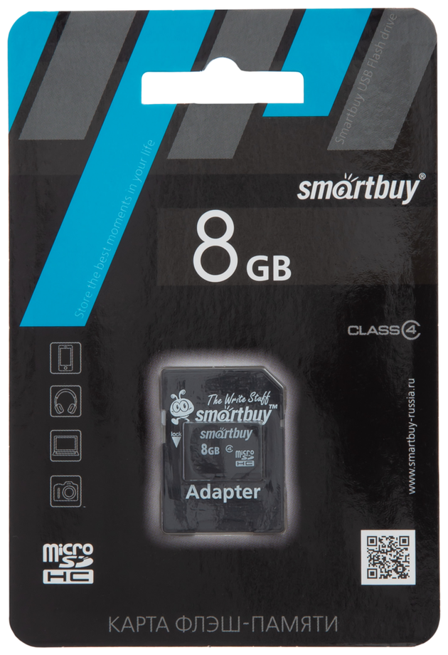 Карта памяти 16GB SmartBuy micro SDHC class 4 (SD адаптер) - фото №5